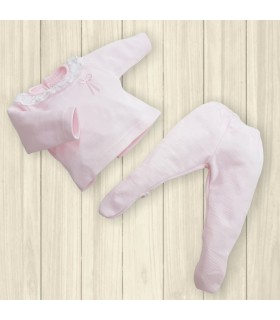 Conjunto bebé afelpado | Conjunto polaina algodón felpado con cuell...