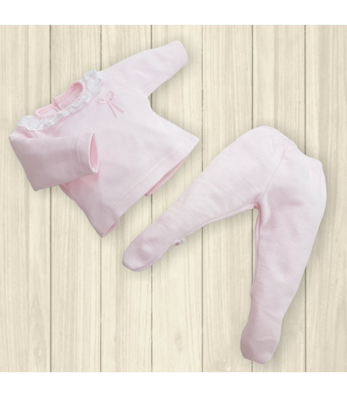 Conjunto bebé afelpado | Conjunto polaina algodón felpado con cuell...