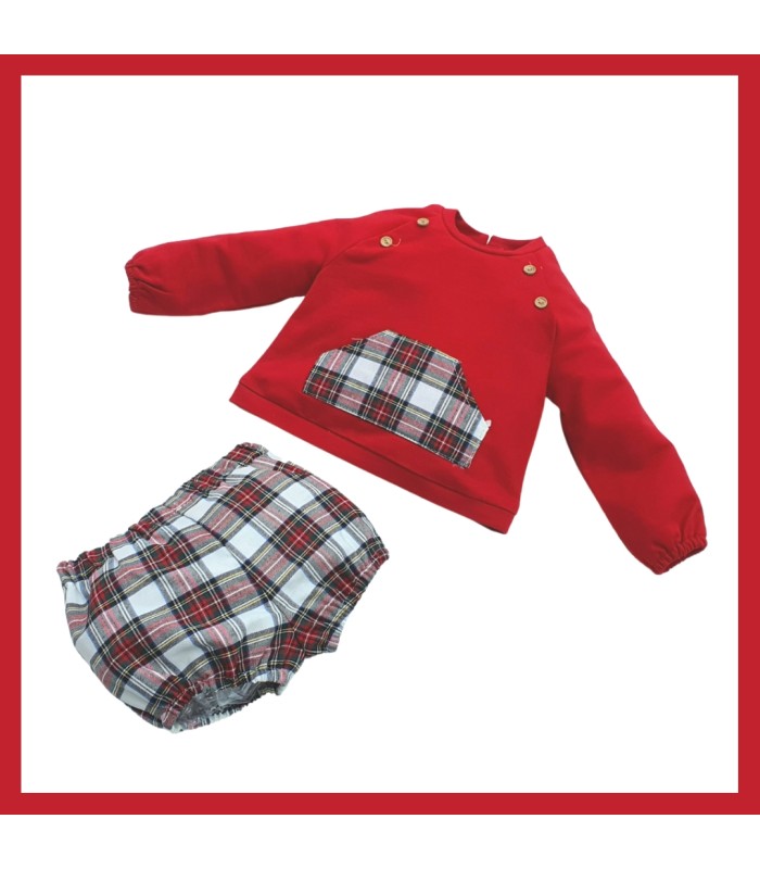 Conjunto dos piezas niño |  Dos piezas niño con cuerpo en rojo con ...