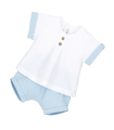 Dos piezas Eretria niño | Conjunto dos piezas camisita blanca con l...