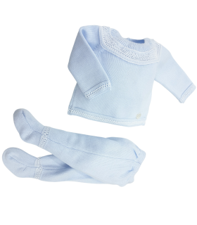 Dos piezas | Conjunto bebé de dos piezas. Jersey con pieza redonda ...
