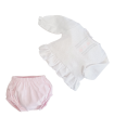 Conjunto Nix | Conjunto bebé niña con jesusito en algodón labrado c...