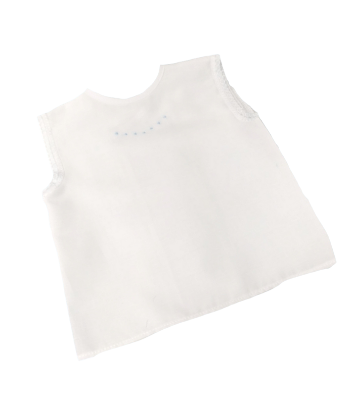 Camisita sin mangas | Camisitas recién nacido en batista 100 % algo...