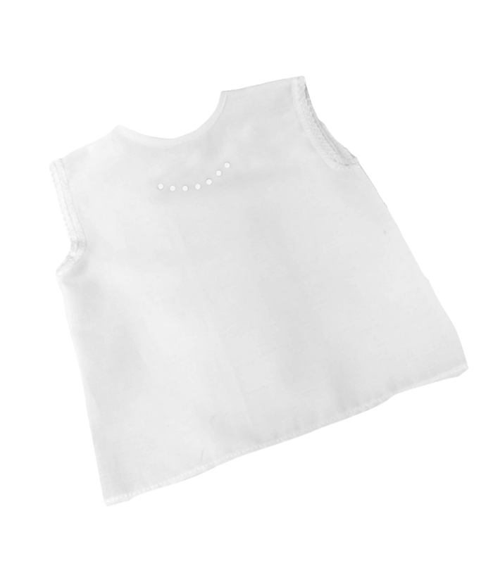 Camisita sin mangas | Camisitas recién nacido en batista 100 % algo...