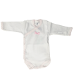 Body con vivo | Bonito body de 100% algodón cruzado con corchetes p...