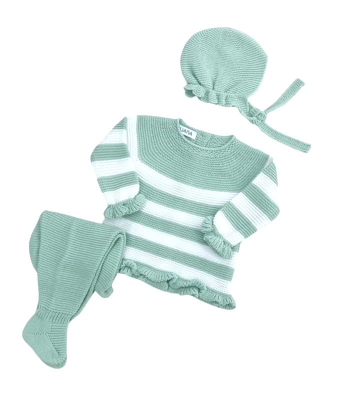 Conjunto raya ancha tres piezas | Conjunto de tres piezas de lana, ...