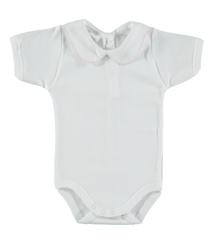 Body polo cuello piqué | Body Unisex Manga Corta con cuello en piqu...