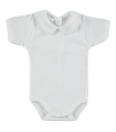 Body polo cuello piqué | Body Unisex Manga Corta con cuello en piqu...