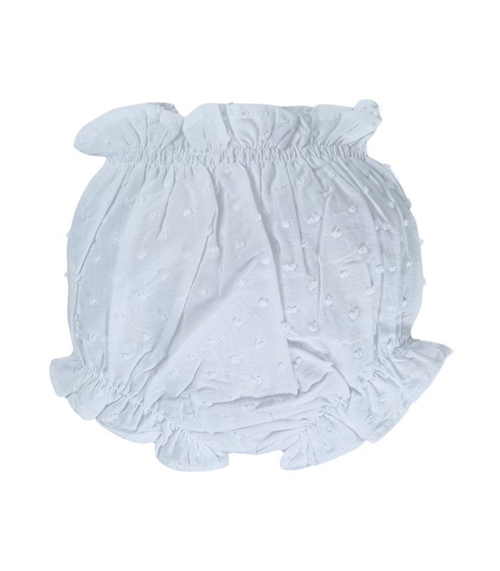 Ranita de Plumeti | Ranita de bebé en blanco, con delicado tejido d...