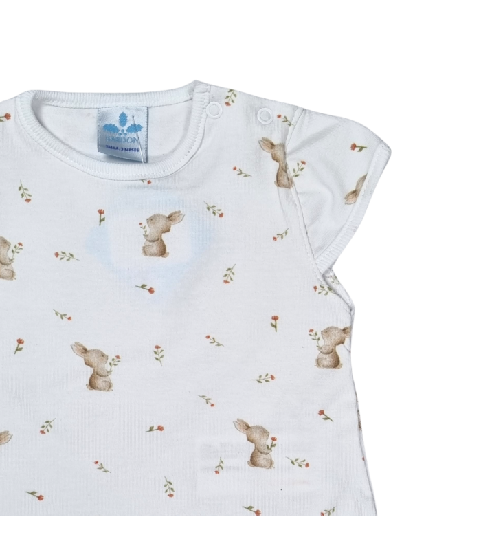 Conjunto Dos Piezas Conejitos de Sardón | La camiseta, con una aper...