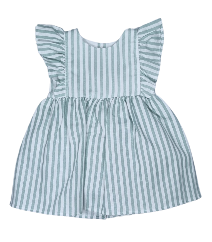 Vestido Rayas Verdes de Rapife | Confeccionado con una mezcla de ma...