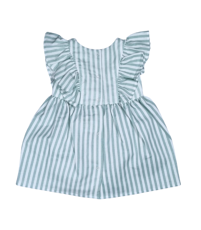 Vestido Rayas Verdes de Rapife | Confeccionado con una mezcla de ma...