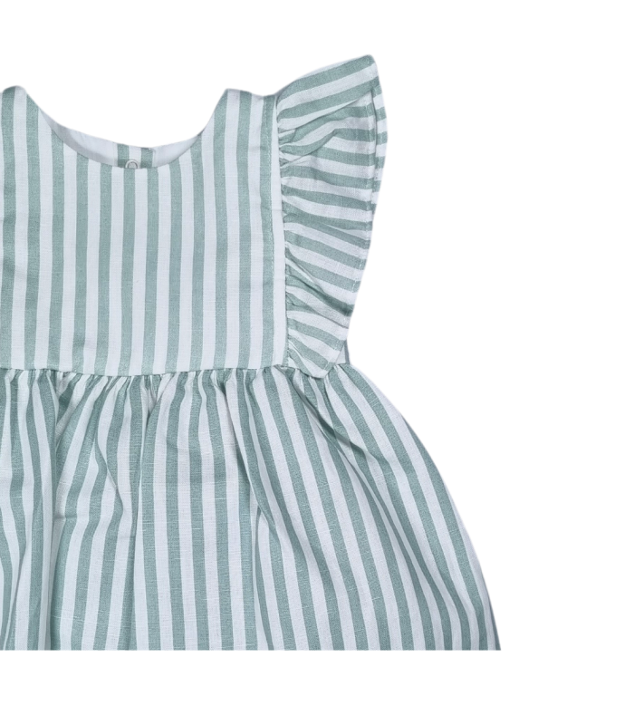 Vestido Rayas Verdes de Rapife | Confeccionado con una mezcla de ma...
