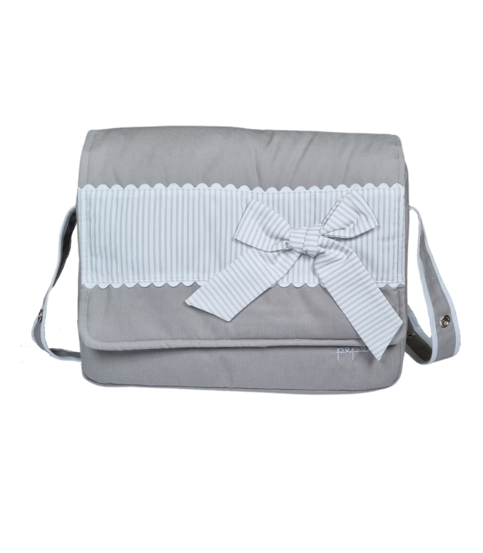 Bolsa Pique | Bolsa de pique combinada en liso y rayas. La bolsa ll...