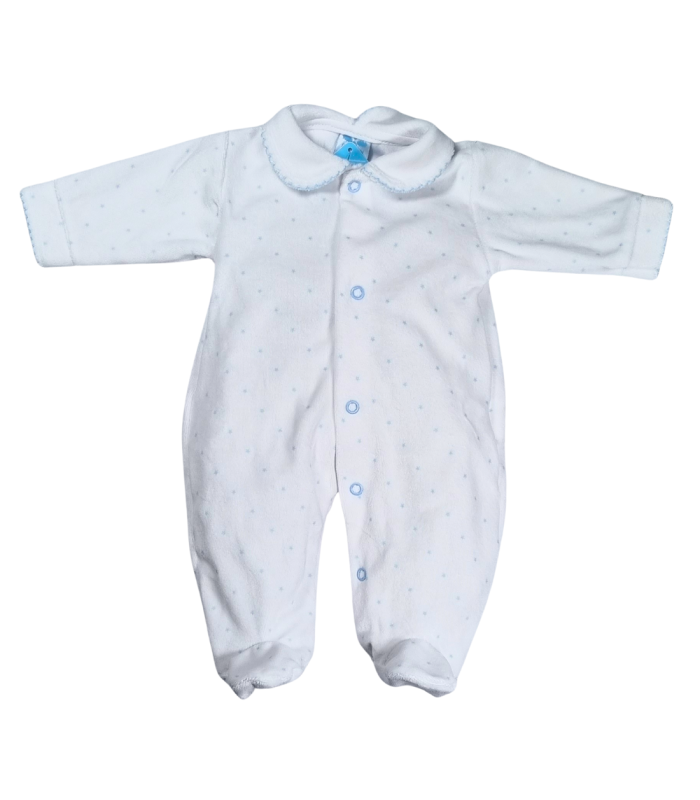 Pijama estrellitas azul invierno | Pijama entero tundosado ( tercio...