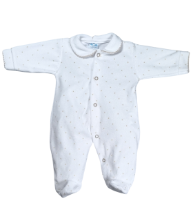 Pijama estrellitas camel invierno | Pijama entero tundosado ( terci...