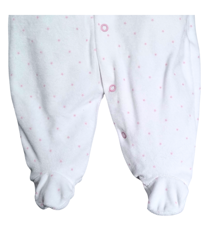 Pijama estrellitas rosa invierno | Pijama entero tundosado ( tercio...