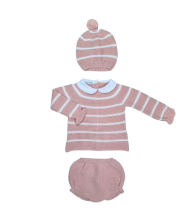 Conjunto Ranita Rayado de Juliana | Conjunto de 3 piezas para bebé ...