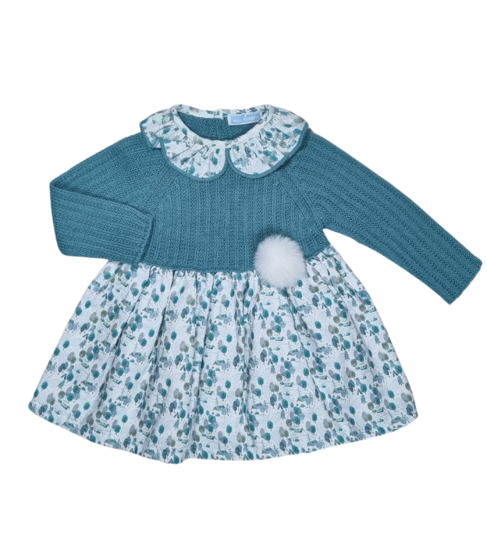 Vestido Punto y Tela Adori de Mac Ilusión | Vestido para bebé de Ma...