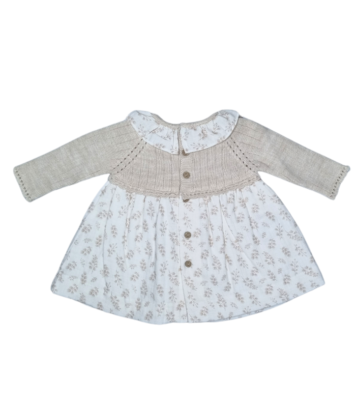 Vestido Punto y Tela Savia de Martín Aranda | Vestido para bebé de ...