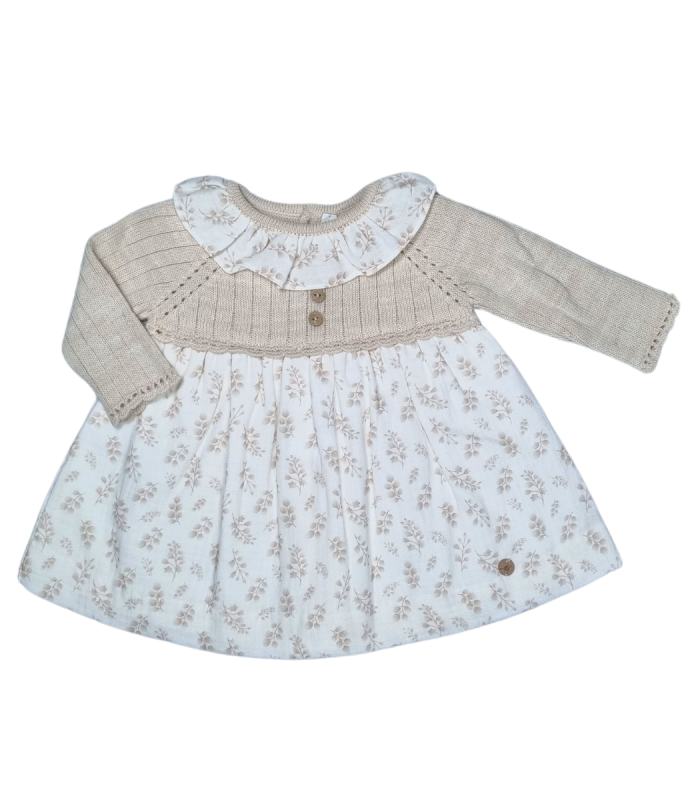 Vestido Punto y Tela Savia de Martín Aranda | Vestido para bebé de ...